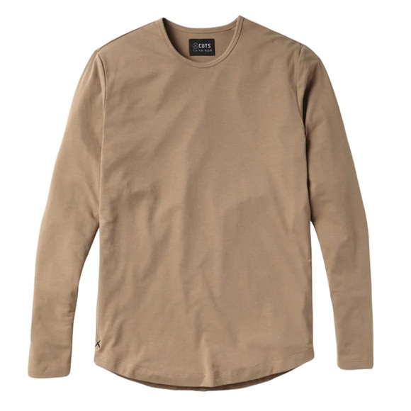 Cuts Long Sleeve Crew Curve Hem Signature Fit - Picture 2 of 5
